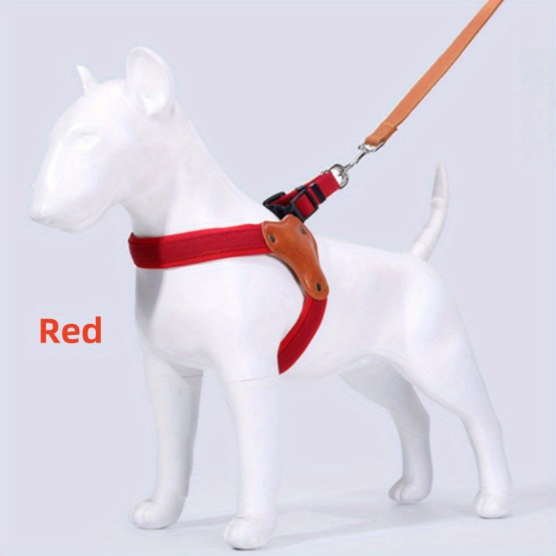 Dog Leash & Harness Set – Outdoor Safety Leash for Large Medium Small Dogs, M/L/XL, Brown Black Red