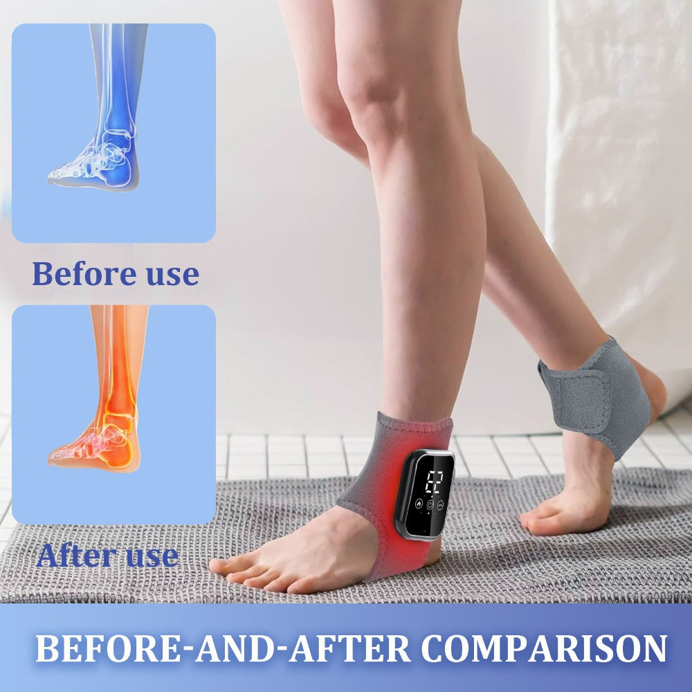 Foot Massager Machine 3-in-1 Kneading Compression & Heat – Wireless Portable Heated Shiatsu Foot Massager for Home Office Travel Pain Relief