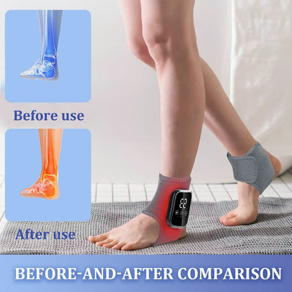 Foot Massager Machine 3-in-1 Kneading Compression & Heat – Wireless Portable Heated Shiatsu Foot Massager for Home Office Travel Pain Relief