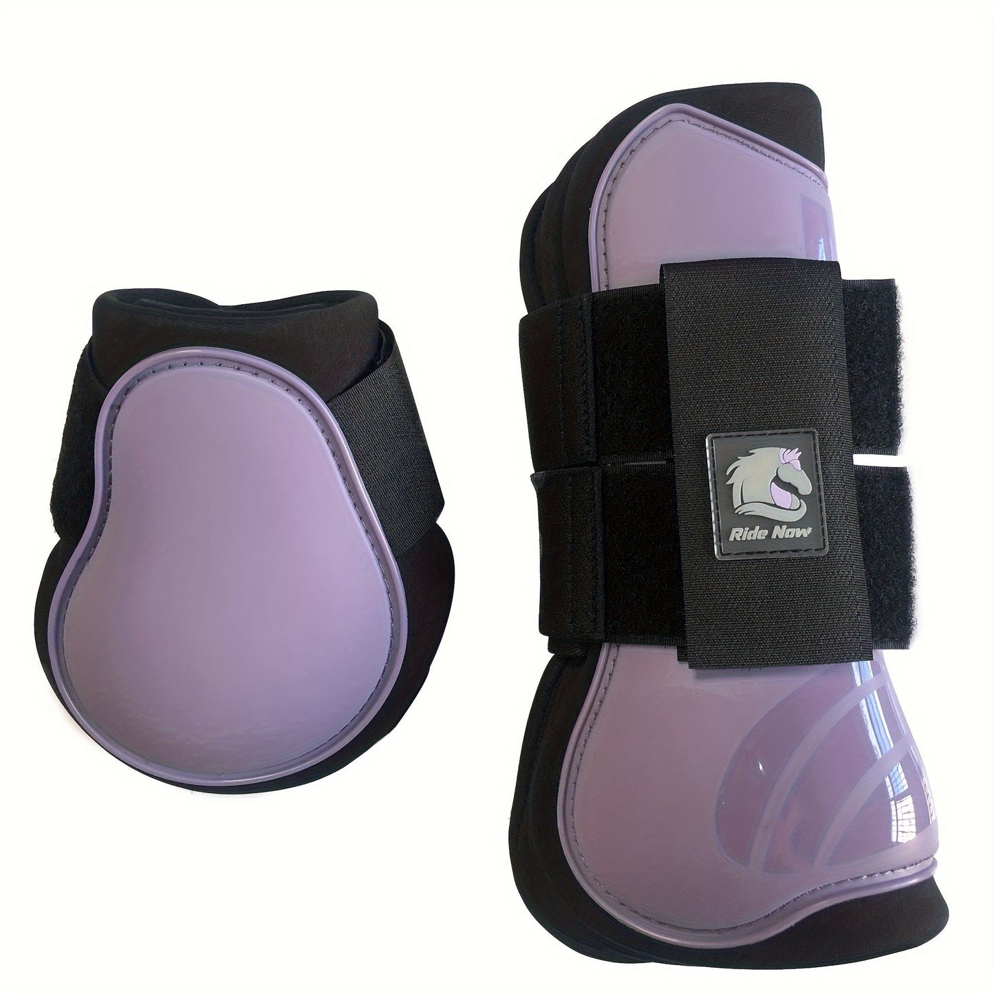 Horse Boots Set of 4 – Open Front Tendon & Fetlock Leg Protection Boots, PU Neoprene Splint Boots for Training, Racing, Riding & Jumping, Full, COB & Pony Sizes, 10 Colors