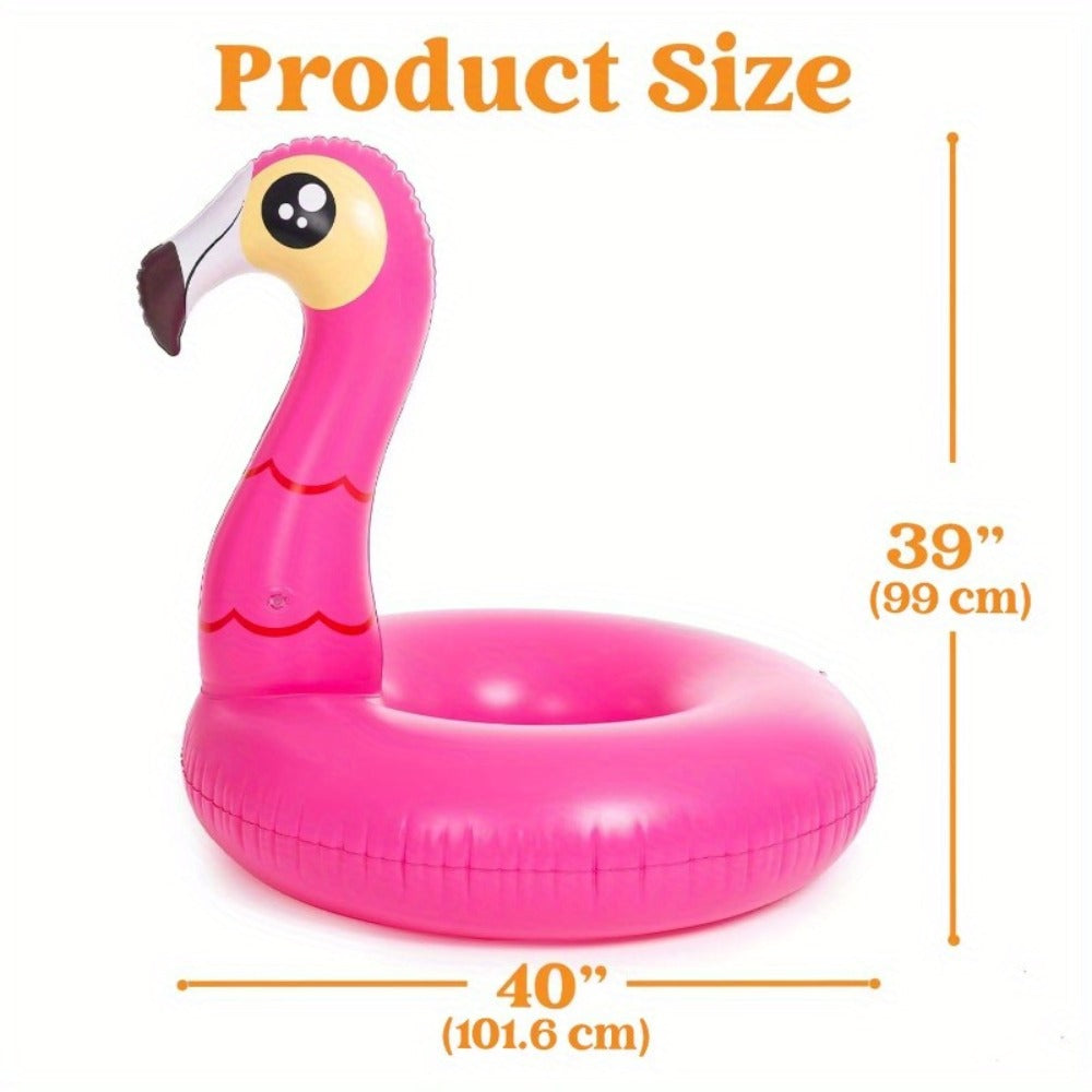 Flamingo Unicorn Inflatable Pool Float 2 Pack 40 Inch - Fun Swim Ring Floatie for Adults & Kids, Pool Party Beach Lake Summer Raft Lounger Toy Birthday Gift Set