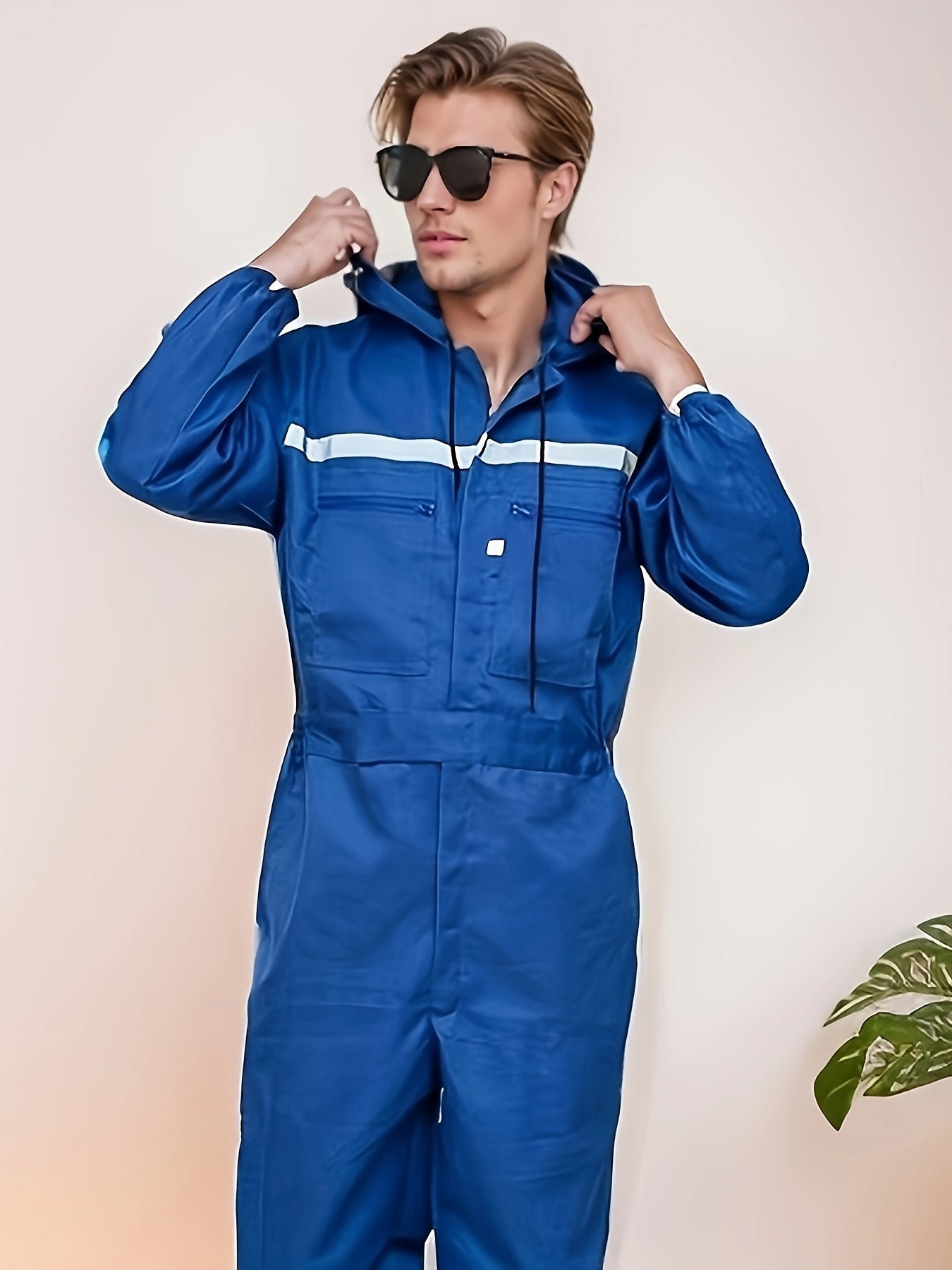 Unisex Work Coveralls - Multi-Zipper Pocket Design