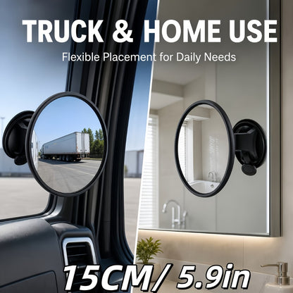 Convex Car Rearview Mirror 360° Rotating - Wide Angle Blind Spot Mirror with Silicone Suction Cup Mount for Cars Trucks SUVs Motorcycles