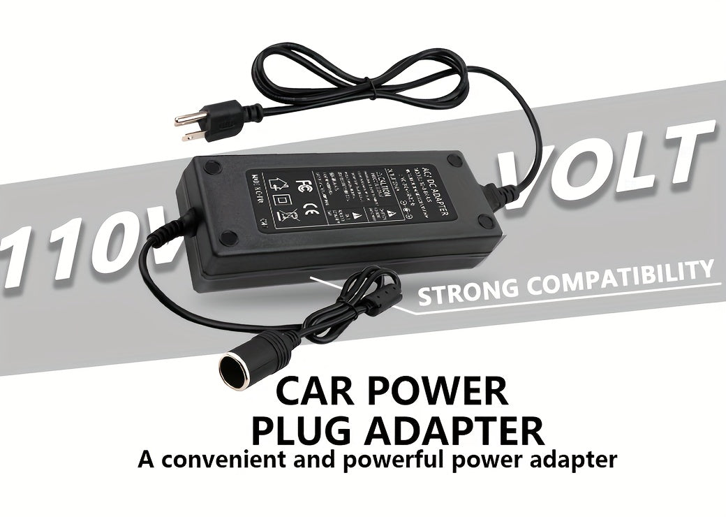 Ac to Dc 110V to 12V Converter, 8A 96W, Car Power Plug Adapter to Wall Plug, 12 Volt Power Supply Adapter for Car Tire Inflator, Compressor, Car Refrigerator, Car Vacuum, Cooler
