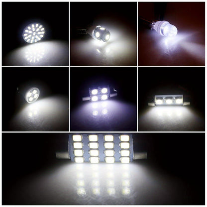 Car LED Interior Light Bulb Kit 56PCS 12V T10 Universal Fit | Map Dome Reading License Plate Luggage Compartment LED Replacement Bulbs Plug-and-Play Upgrade for Cars Trucks SUV