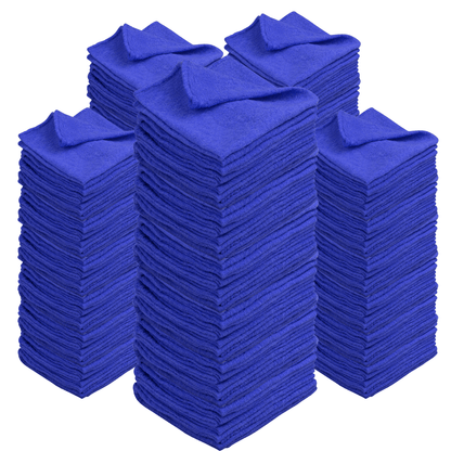 Cotton Shop Rags 12x14 Inch Absorbent Lint-Free Cleaning Towels Multipurpose Shop Towels for Automobile Garage Industry Home Red White Navy Blue 50 100 150 200 500 Pack Bulk Value