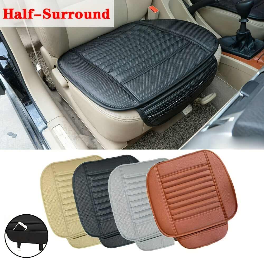 2pcs Front Seat Pads with Non-Slip Rubber Base, Breathable No-Back Design for Long-Lasting Comfort, Universal Fit for All Seasons