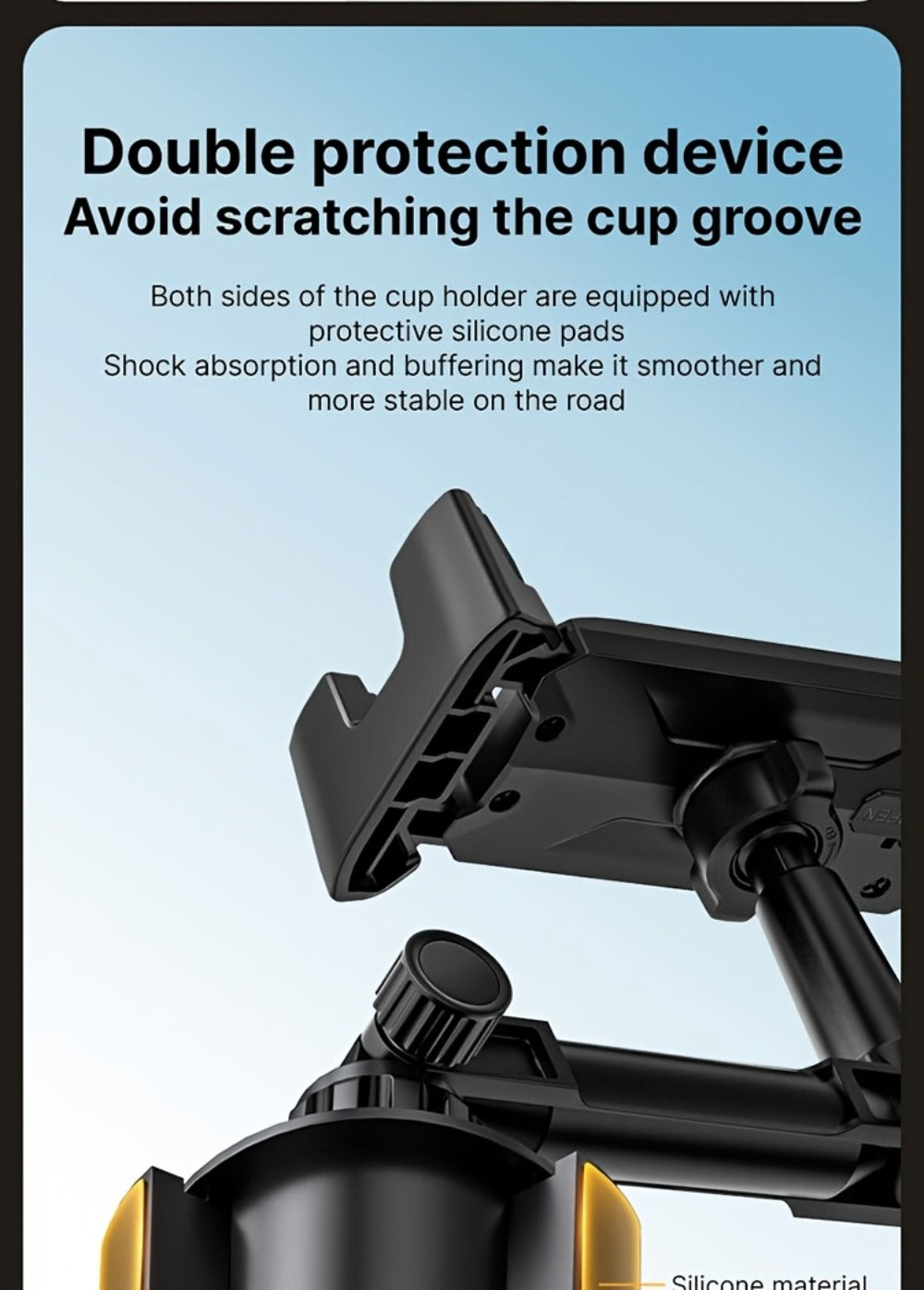 Car Phone Holder Cup Mount - Adjustable 4-13 Inch Device Stand, Universal Vehicle Cup Holder Phone Mount, Stable Grip for Safe Driving, TP08 Water Cup Style Bracket