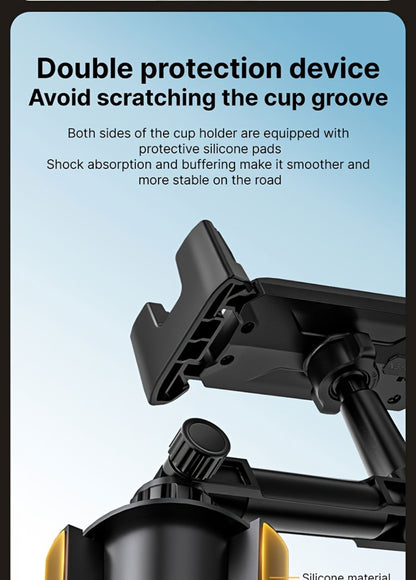 Car Phone Holder Cup Mount - Adjustable 4-13 Inch Device Stand, Universal Vehicle Cup Holder Phone Mount, Stable Grip for Safe Driving, TP08 Water Cup Style Bracket