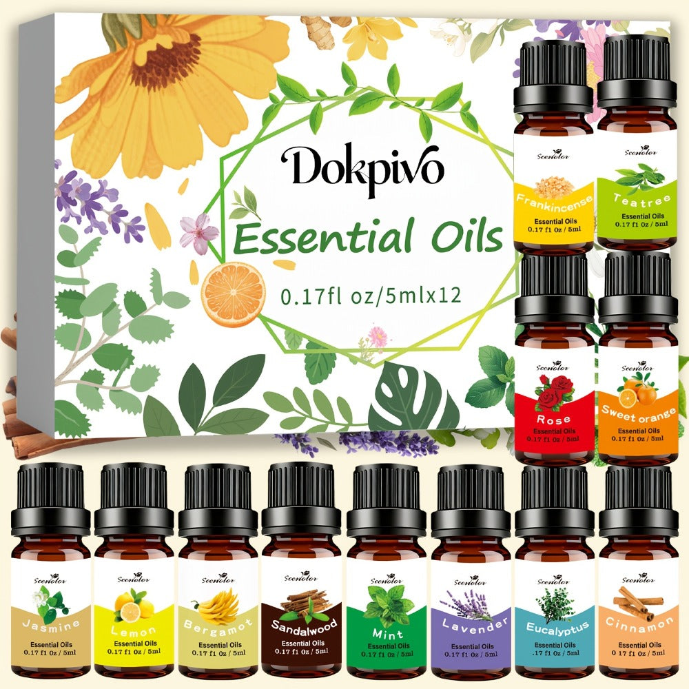 Fragrance Essential Oil Gift Set – Premium Hotel Scent Diffuser Oils for Candle Making, Aromatherapy & Home Fragrance | 12 or 24 Piece Set