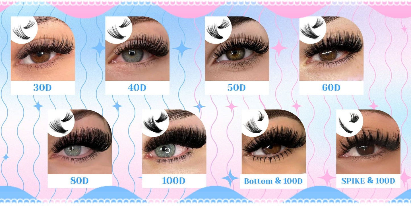 DIY Lash Clusters Gift Set 30D-100D Mixed Length Soft Fluffy Volume Cluster Lashes with Tweezers & Mascara Wands – Natural to Glam Look, Perfect Beauty Gift for Her & Mom