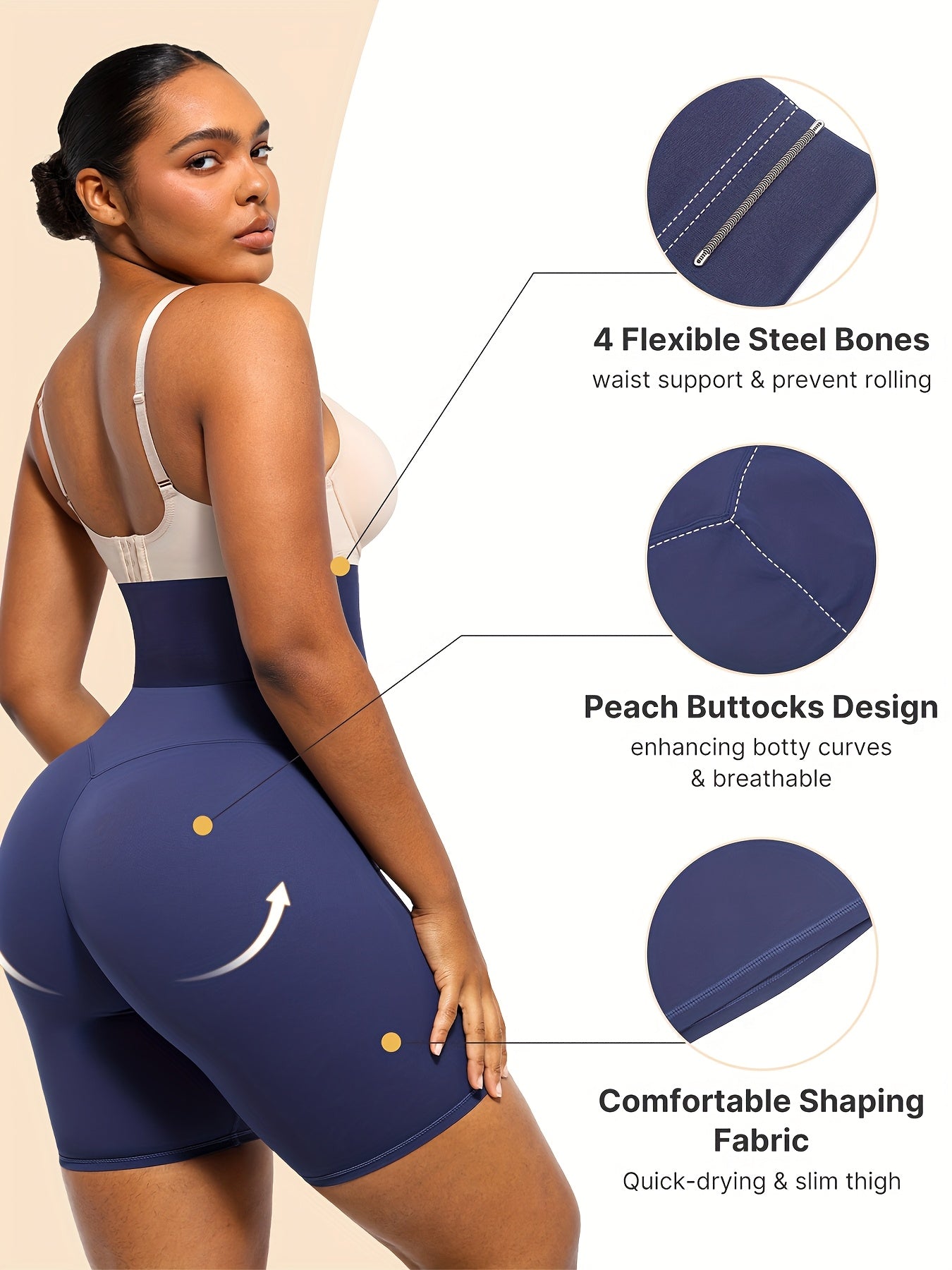 Women's Shapewear Shorts - High-Waist Style 372837