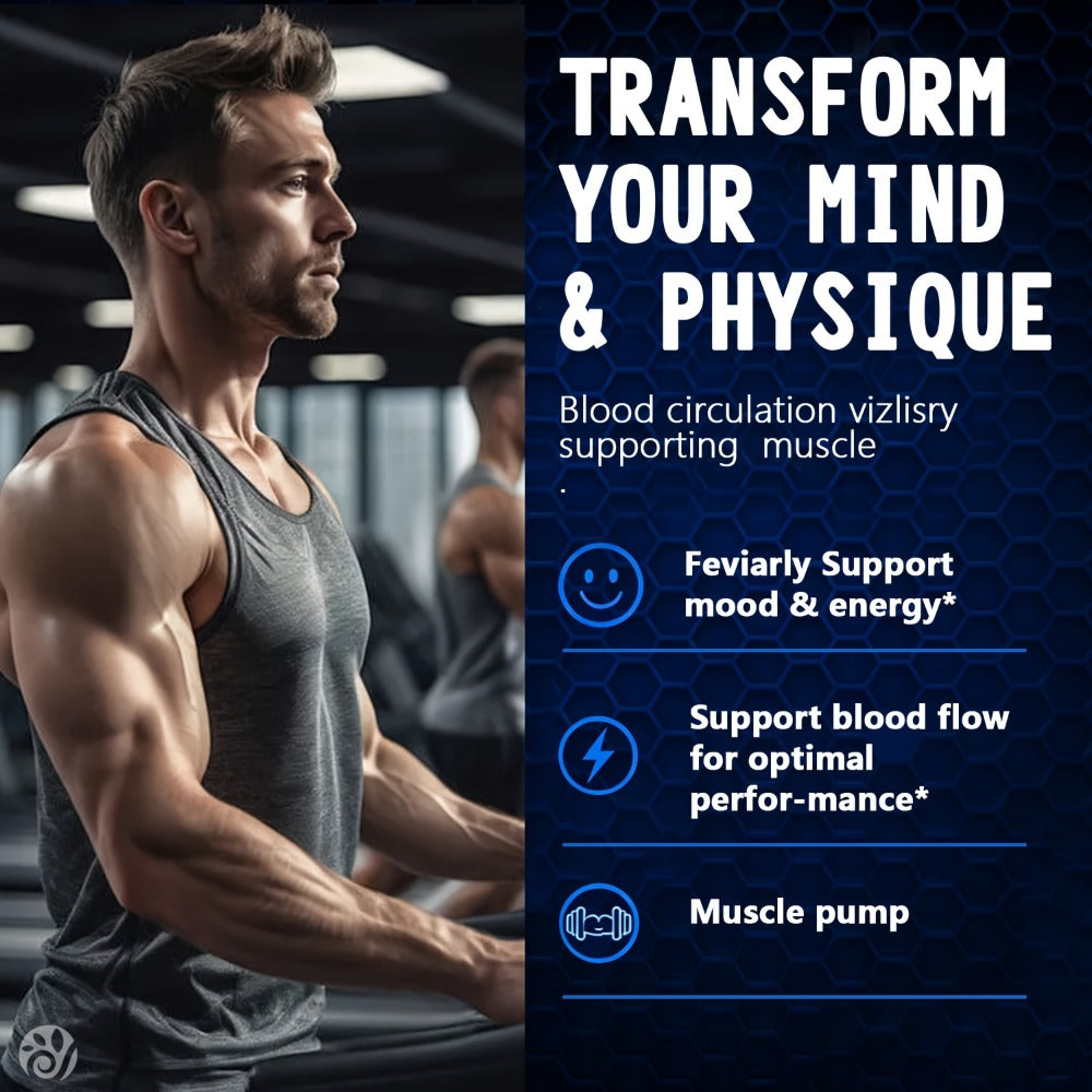Men's Performance Gummies with Shilajit, Maca & Blueberry – Fast-Acting Male Drive, Strength & Stamina Supplement | Blue Chew Gummies for Men | 60, 120 or 180 Count