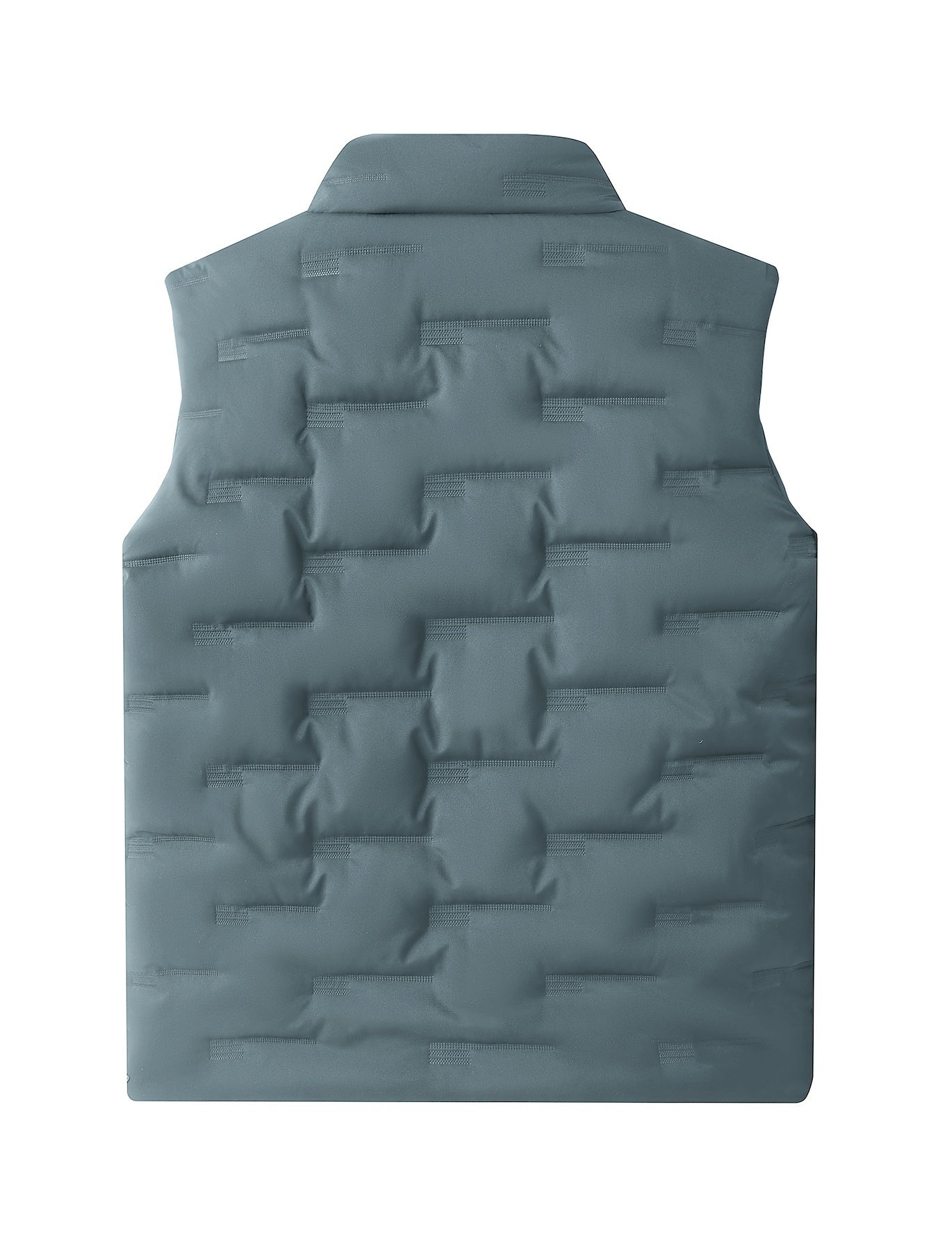 Men's Stand Collar Outerwear Vest - Warm Pocket Design