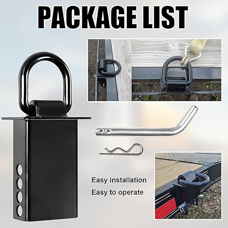 Stake Pocket D Ring Tie Down Trailer Stake Pocket Accessories Heavy Duty Breaking Load 12000lbs, Adjustable Stake Pocket Tie-Down Utility for Flatbed Trucks And Trailers