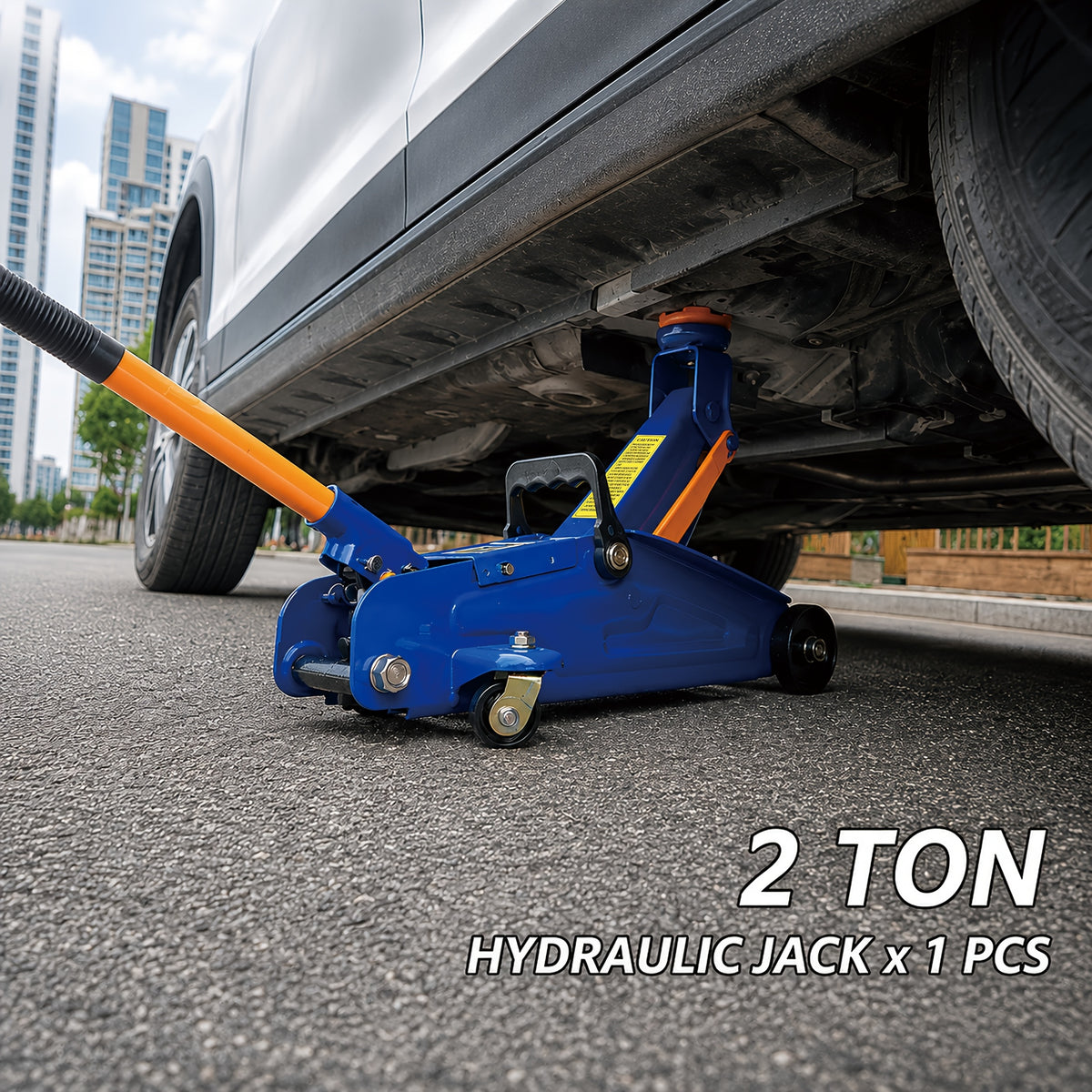 Aain Low Profile Hydraulic Floor Jack Suitable for, Workshop & Commercial Use - 2 Ton (4000 Lbs) Capacity, High-Carbon, Compact Trolley Jack with Wide Lifting Range (5.1"-13") for Vehicle Maintenance