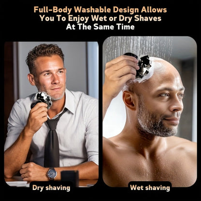 Electric Razor for Women 5-in-1 Painless Hair Removal Shaver — Wet & Dry Rechargeable Lady Shaver for Face, Legs, Bikini & Underarms, IPX5 Waterproof USB-C Charging, LED Indicator, 7 or 9 Blade Rotary Head Options