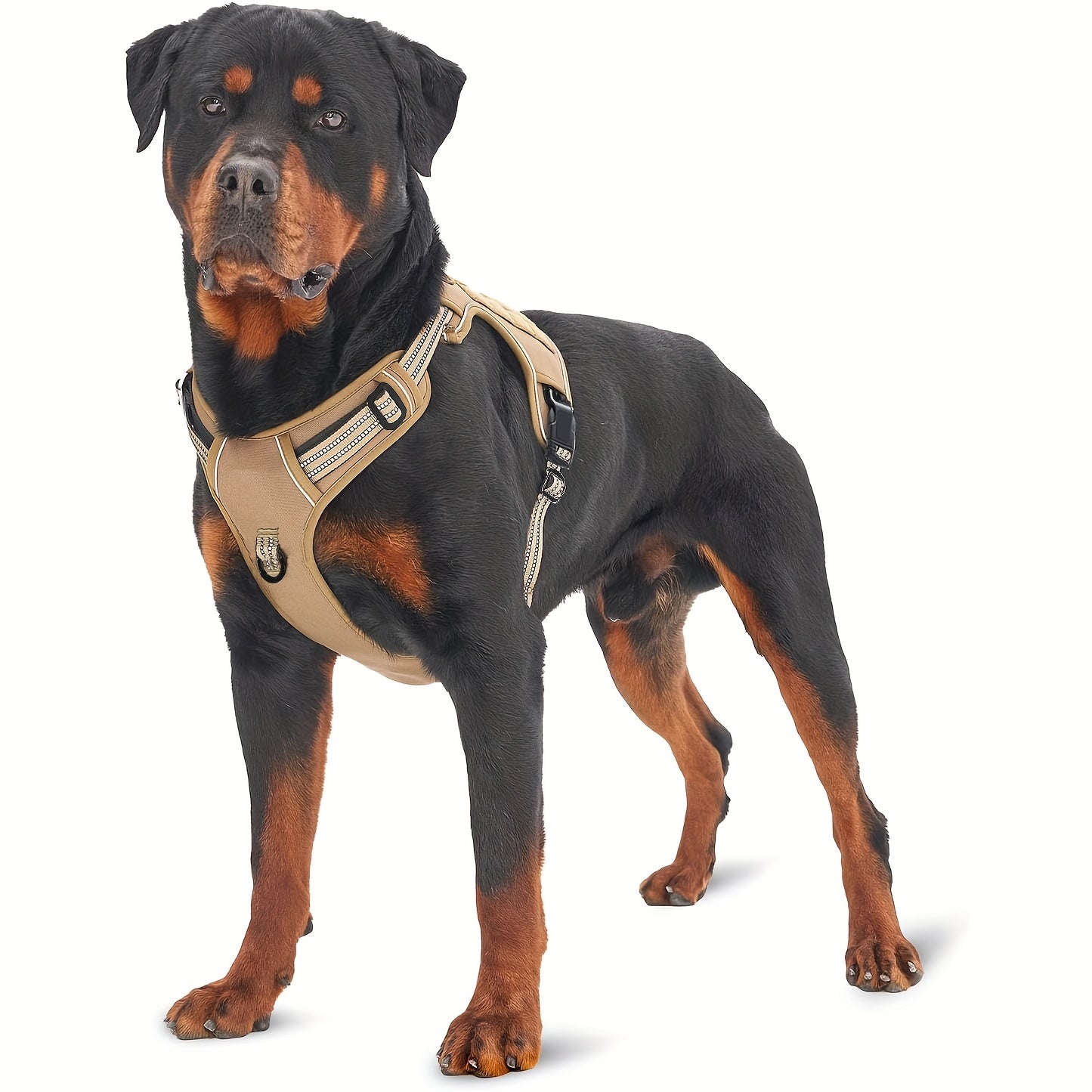 No-Pull Dog Harness Military Style Reflective Vest with Control Handle – Tactical Dog Harness for Training & Service Dogs, S/M/L/XL, Black, Dark Violet, Khaki, Grey, Yellowish-Brown