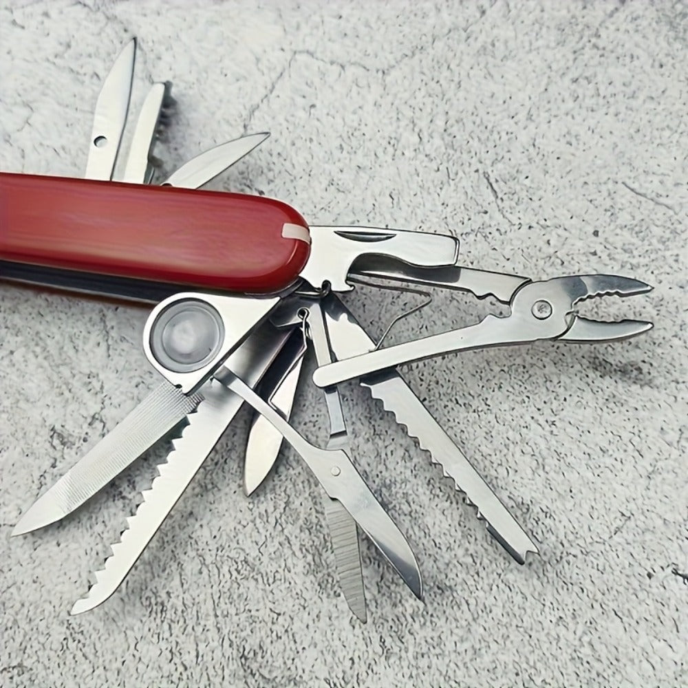 Multitool Pocket Knife 17-in-1 – Includes Screwdriver, Pliers, Scissors, Bottle Opener & More, Portable Multi-Tool for Camping, Hiking, Emergencies & Everyday Carry, Gift for Men