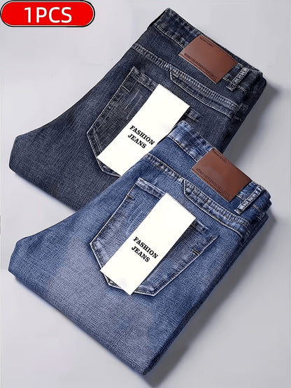 Men's Straight Leg Jeans - Classic Wash Clean Finish Travel