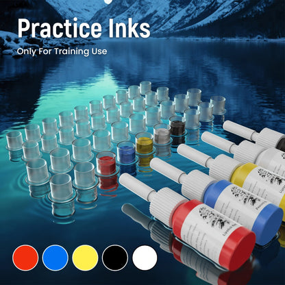 Rotary Tattoo Pen Machine Kit — 1200mAh Battery, LED Display, 4.0mm Stroke, Anti-Slip Grip, Adjustable 4-12V, Universal Cartridge Compatible, Cosmic Violet & Aurora Green for Beginners & Artists