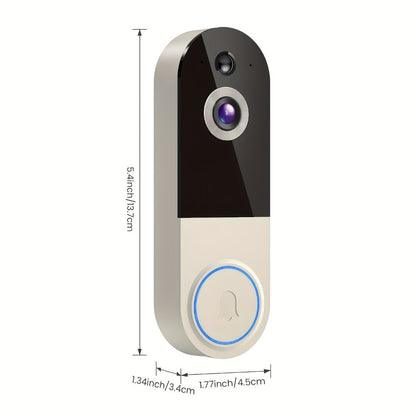 1440P Wireless Video Doorbell Camera WiFi Smart Doorbell with Night Vision Two-Way Audio Motion Detection Rechargeable Battery Local Storage AI Snapshot for Home Security