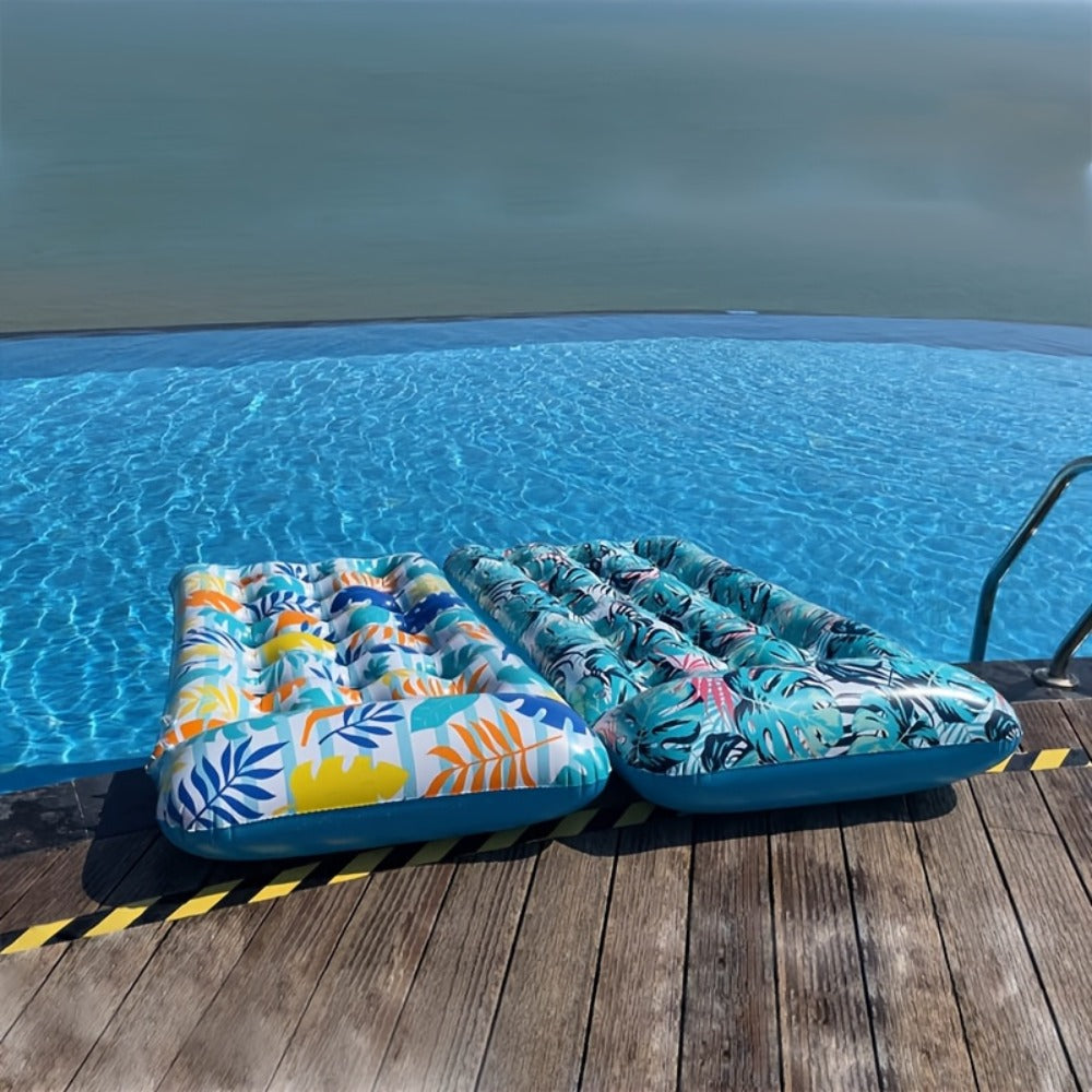 Sun Tanning Pool Float Raft for Adults – Inflatable Floating Lounge with Cup Holders, Suntanning Floaties for Swimming Pool Lake Beach, 2-Pack Mixed Colors or 4-Pack Value Set, Summer Party Gift