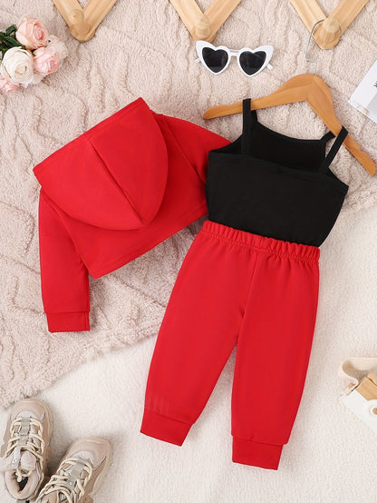 Baby Girl Casual Outfit Set - Sleeveless Winter