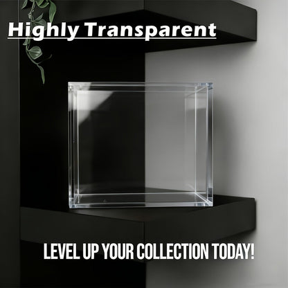 Acrylic Display Box for Pokemon ETB & Trading Cards – 6mm Stackable Magnetic Dustproof Case for Elite Trainer Box, Sports Memorabilia & Collectibles Showcase