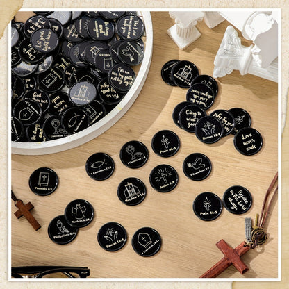Bible Verse Coins Bulk 120 Pack – Christian Scripture Token Gifts for Church Events, Sunday School Prizes, VBS Rewards, Baptism, Easter Basket Fillers & Religious Party Favors