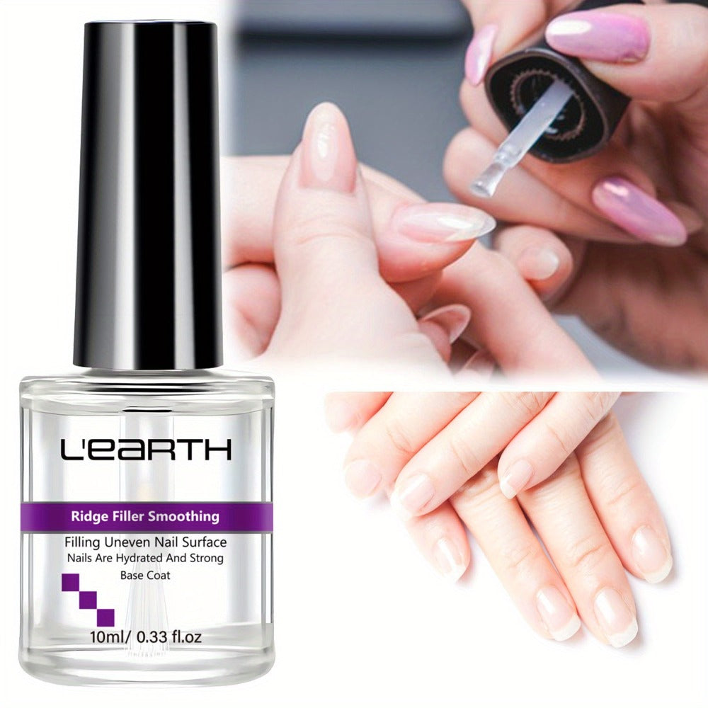 Nail Strengthening Polish 10ml Glycerin & Hyaluronic Acid Formaldehyde-Free — Hardener Treatment for Thin Brittle Weak Nails Fast Results, Light Beige Sheer Base Coat for Fingernails Toenails Women