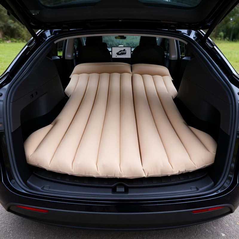 Inflatable Car Air Mattress, Soft Plush SUV Air Cushion Bed, Portable Foldable Sleeping Pad, Suitable for Trucks/ Campers/ Suvs/ Multi-Purpose Vehicles, Etc. Suitable for Camping, Beaches, Indoor And Outdoor Use
