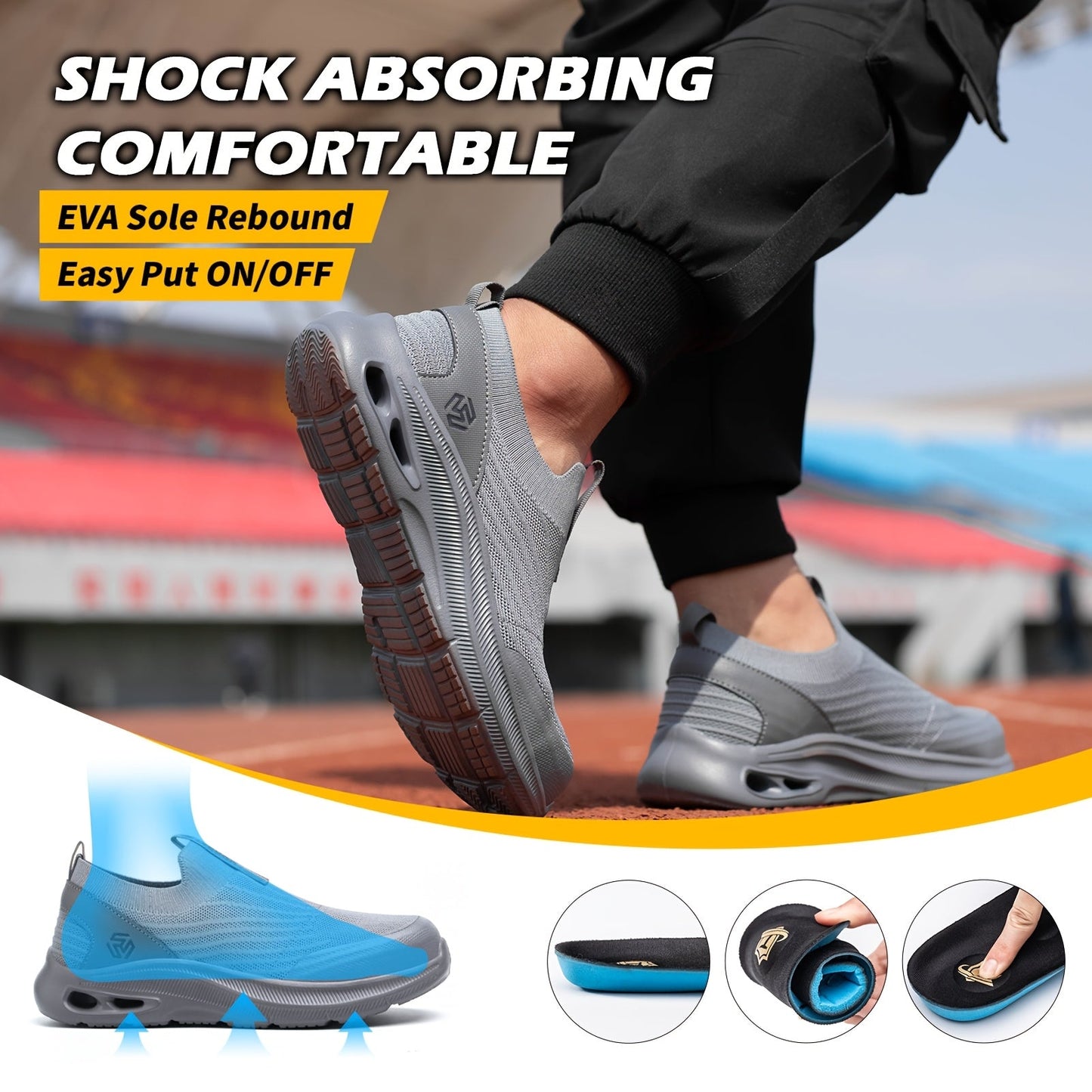 Men's Loafers & Slip-Ons - Steel Toe Protection & Puncture Resistant