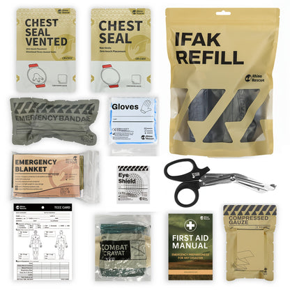 Tactical Emergency Trauma Kit 11pcs – Combat First Aid Survival Kit for Outdoor, Hunting & Rescue