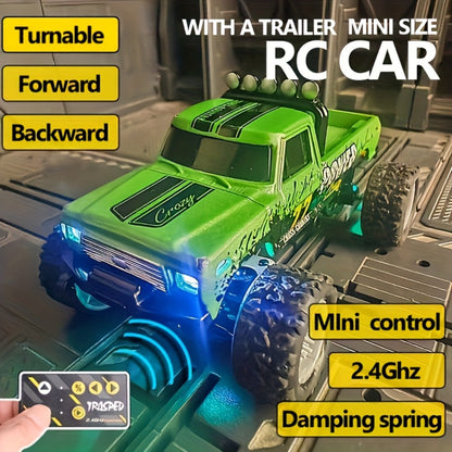 1:64 Scale Mini RC Car Alloy Off-Road Truck with Shock Absorbers – Pocket-Sized Remote Control Car for Boys Ages 6 7 8 9 10, Birthday Christmas Halloween Gift (Gray/Teal/Blue/Mixed)