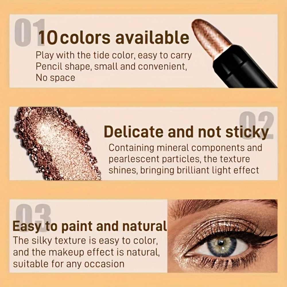 2-in-1 Eyeliner & Eyeshadow Pencil Set 12 Colors Matte Waterproof Smudge-Proof Long-Lasting Blendable Eye Makeup Kit for Women Beginners Professionals All Skin Tones Birthday Holiday Gift