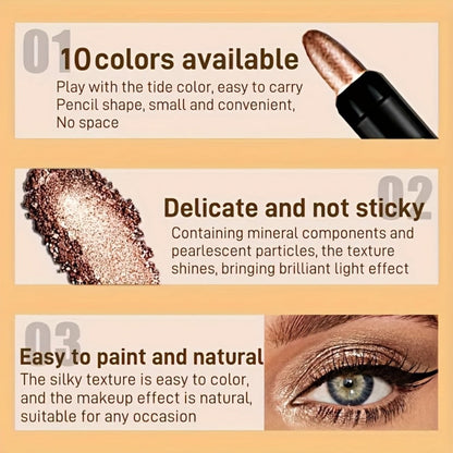 2-in-1 Eyeliner & Eyeshadow Pencil Set 12 Colors Matte Waterproof Smudge-Proof Long-Lasting Blendable Eye Makeup Kit for Women Beginners Professionals All Skin Tones Birthday Holiday Gift