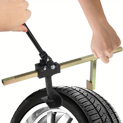 Bead Breaker Tool Heavy-Duty Manual Tire Changer with Safety Guard, Durable Steel Construction Universal Tire Service Equipment for Cars Trucks Motorcycles, Large & Small Size