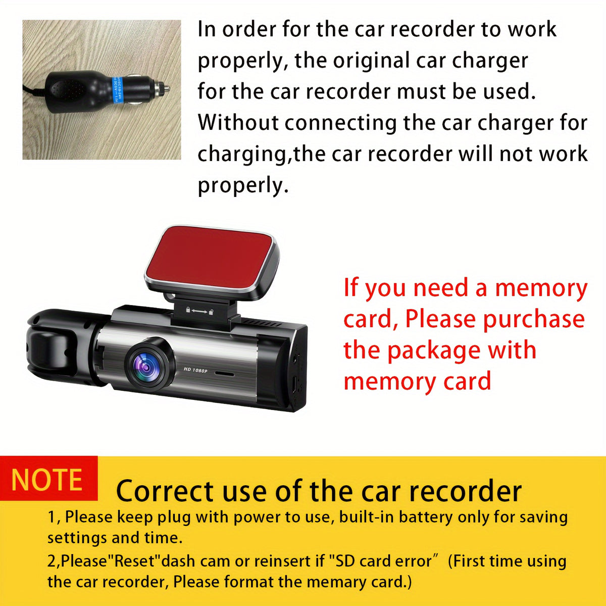 BCUOZ Dual Lens/Four Lens Car Additions 1080P Dashcam, 1080P Front And 720P Inside/Left/Rear Cameras, Adjustable Multi-Angle, 3.16-Inch Display, Infrared Night Vision, Wide Angle, Loop Recording, 12-24V Car Plug