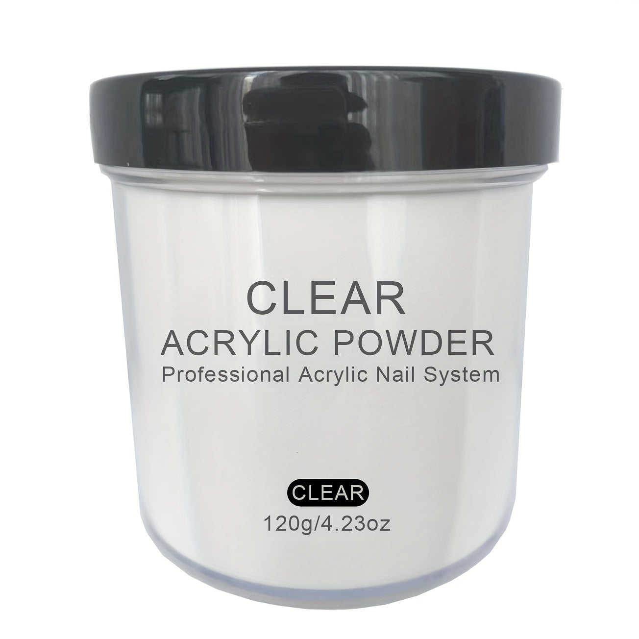 Acrylic Nail Powder 4oz Professional Polymer Powder Clear Pink White Nude Colors for Nail Extensions 3D Nail Art Sculpting & Overlay - No Lamp Required DIY Home Salon Formula