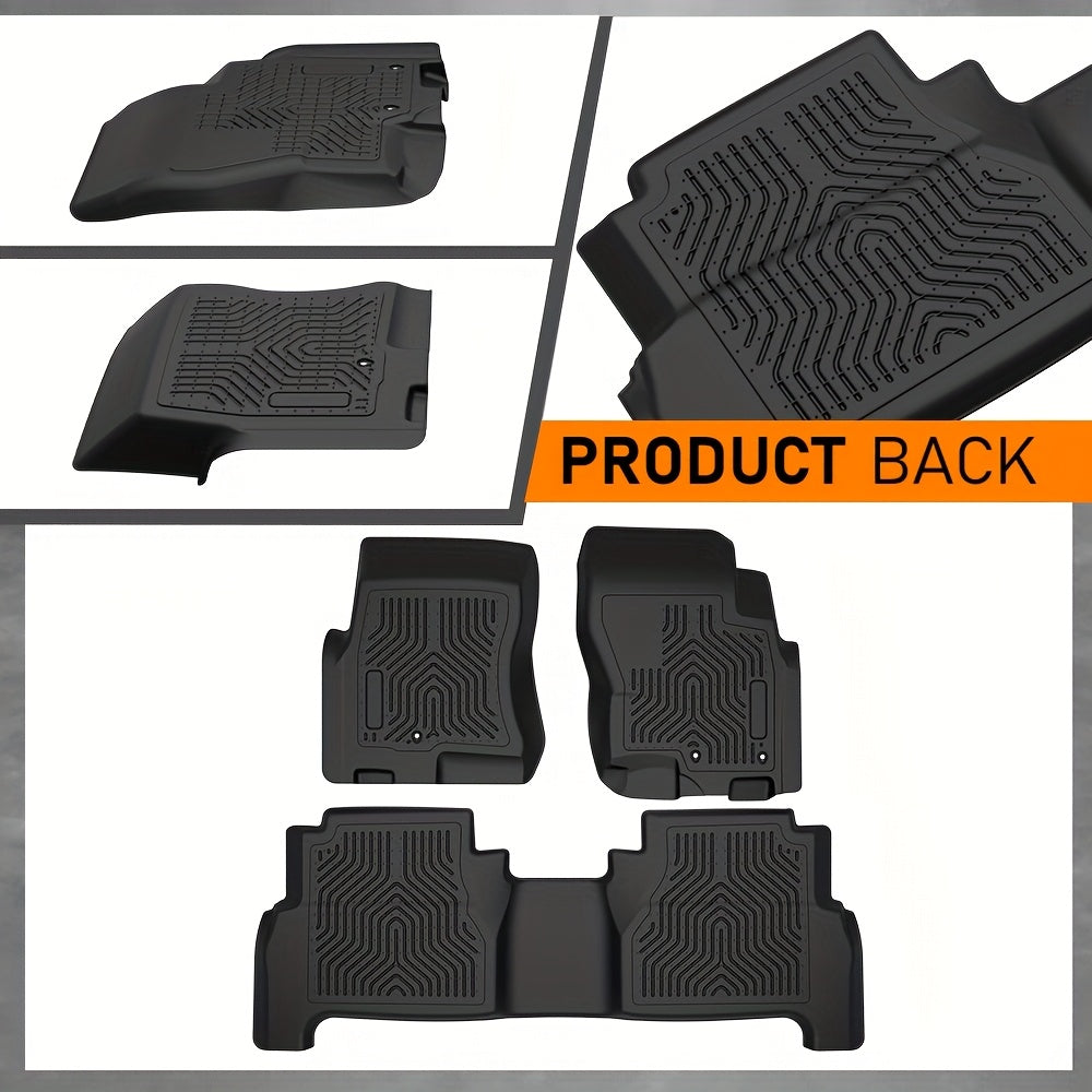 All Weather TPE Floor Mats Liners Set Fit For Nissan For Frontier Crew Cab 2008-2021