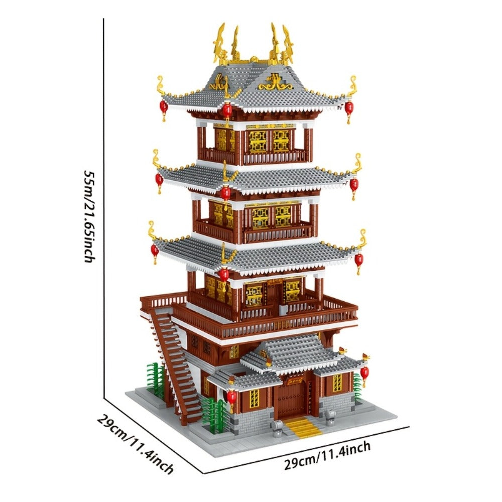 Ancient Chinese Palace Building Blocks Set 6134 Pcs – Heavenly Fairy Mirror Architecture Mini Brick Expert Level Display Model Adults Home Decor Christmas New Year Birthday Gift