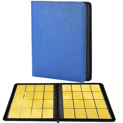 Trading Card Binder Ringless 16 Pocket – Double-Sided Side-Loading Zipper Card Album for Pokemon MTG TCG Sports Cards K-pop Photocards Large Capacity Collector Folder