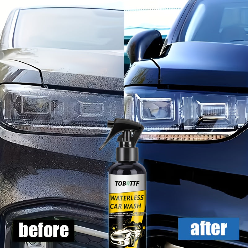 1 Spray & Wipe Waterless Car Wash Solution Suitable for Paint Protection, Instantly Removes Grime, No Rinse Required, Quick Detailing Spray for Car, Motorcycles,, RVs - Formula for -the- Vehicle Maintenance