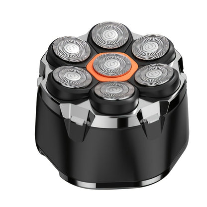 Rotary Electric Shaver for Men 5D 7D Detachable Multi-Head Floating Razor LED Display Type-C Fast Charging Cordless Grooming Kit for Home Travel Smooth Close Shave