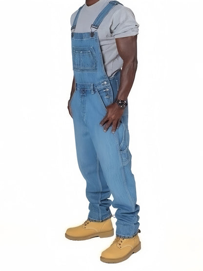 Men's Utility Jumpsuit - Multi-Pocket Denim Style 063461