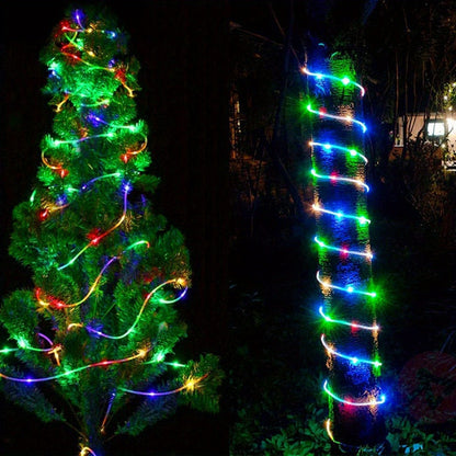 Solar LED Trampoline Lights 50 100 LEDs Colorful Rope Lights 8 Modes IP65 Waterproof Fits 8-16 Ft Trampolines Outdoor Safety Glow Night Light Kids Adults Multicolor White Blue