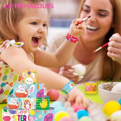 Easter Slap Bracelets for Kids 72 Pcs Bulk – Easter Basket Fillers Egg Hunt Prizes Classroom Rewards & Party Favors for Boys & Girls – PVC Snap Bracelets for Easter Spring Celebrations & School Events