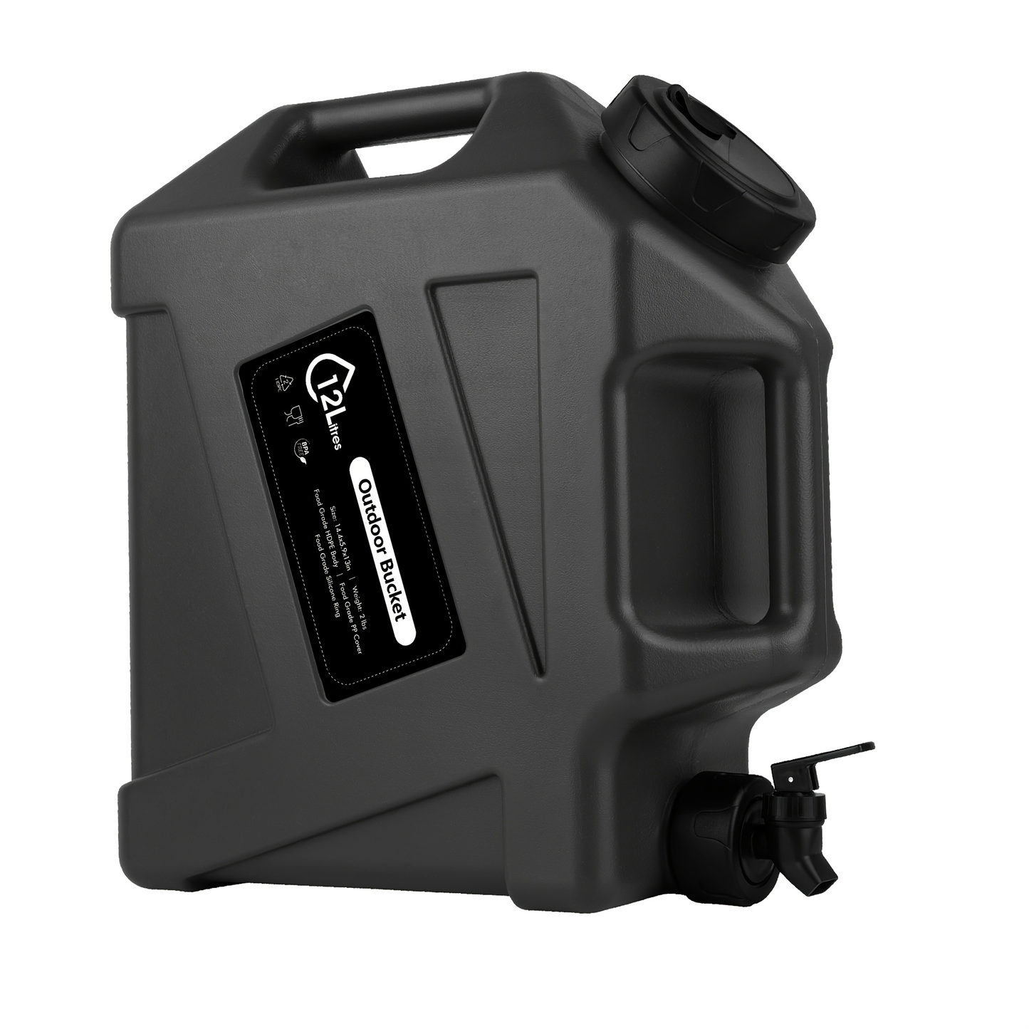 Water Storage Container with Spigot 2 Handles BPA Free PVC Collapsible Water Jug for Camping Outdoor RV Hiking Emergency Survival Portable Water Tank 3.2Gal 5Gal 2.6Gal Multi-Color Options