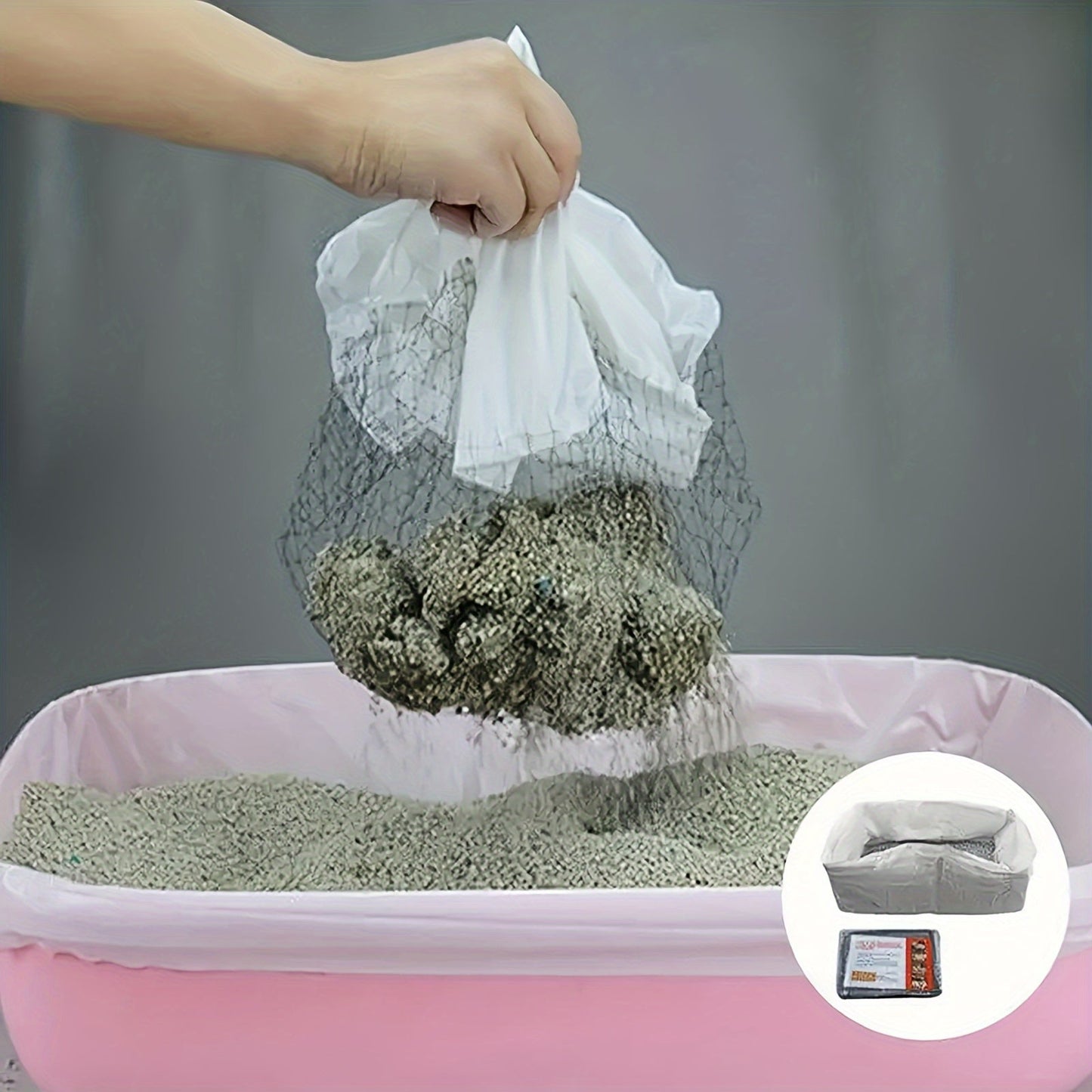 Cat Litter Filter Bags 10-Pack – Reusable Washable Mesh Sifting Bags for Litter Box, Quick-Clean Cat Litter Strainer Net, Easy Scooping Accessory for Indoor Cats, 47x36x17cm